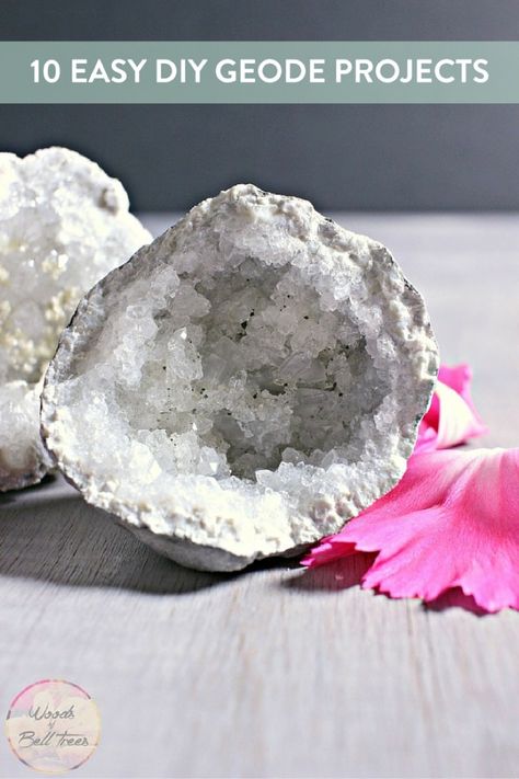 Geode Decor, Geode Rocks, Anthropologie Inspired, Embroidery Wall Art, Geode Art, Gold Spray Paint, Diy Mirror, Beautiful Mess, Drawer Knobs