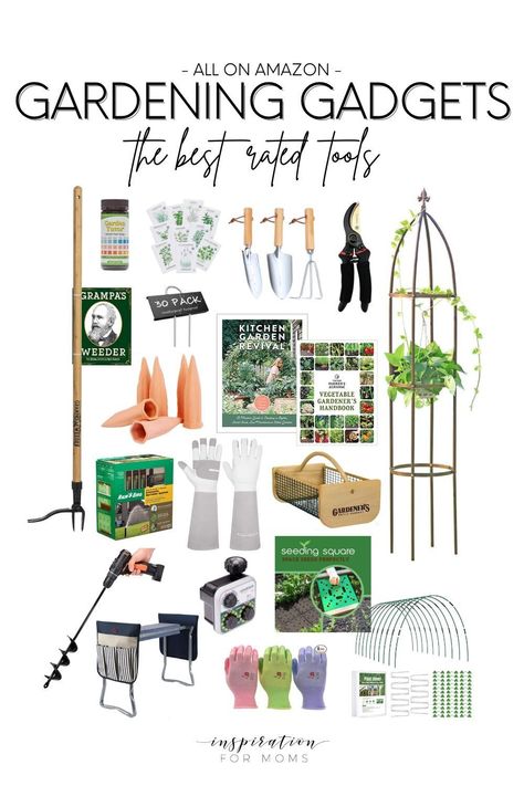 The beginning of the spring season is a great time to try some new gardening tools. So I wanted to share with you some of my favorites (that I own and love) and some other useful tools that have great reviews! Check out the full blog post here > https://inspirationformoms.com/all-on-amazon-best-gardening-gadgets-and-useful-tools/ Gardening Gadgets, Mosses Basket, Garden Gadgets, Garden Pavers, Garden Basket, Growing Veggies, Raised Planter, Better Homes And Garden, Moms Favorite