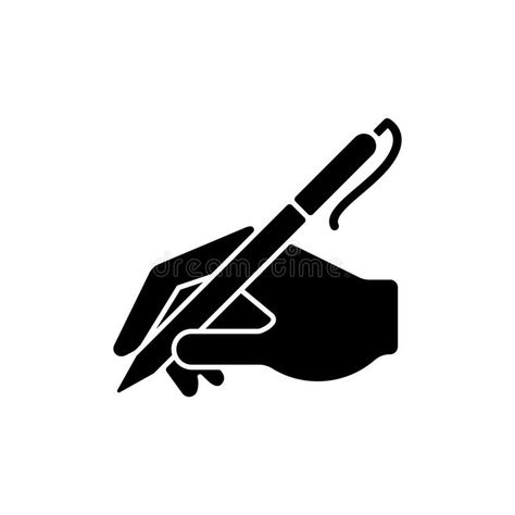 Hand writing with pen black glyph icon royalty free illustration Writing On Paper, Teacher Images, Pen Icon, Hand Lines, Birthday Flyer, Drawing On Paper, Hand Writing, Glyph Icon, Paper Illustration