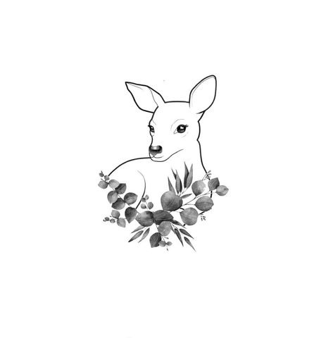 Simple Deer Tattoo, Doe Tattoo, Deer Tattoo, Digital Graphics, Tatting, Body Art, Tattoo Ideas, Deer, Tattoos