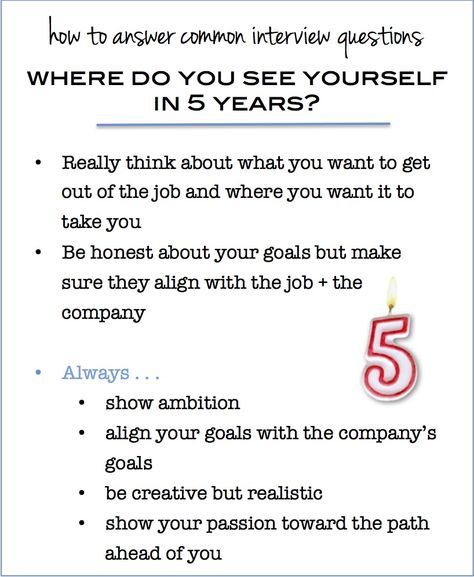 how to answer the interview question "where do you see yourself in 5 years?" http://www.prepary.com/common-interview-questions-where-do-you-see-yourself-in-5-years/ Interviewing Tips, Interview Help, Job Interview Preparation, Job Interview Advice, Career Help, Job Skills, Common Interview Questions, Interview Advice, Job Advice