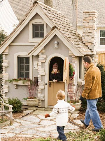 . Shed Playhouse, Backyard Fort, Garden Playhouse, Backyard Playhouse, Build A Playhouse, Playhouse Outdoor, Perfect Backyard, Wooden Playhouse, Kids Playhouse