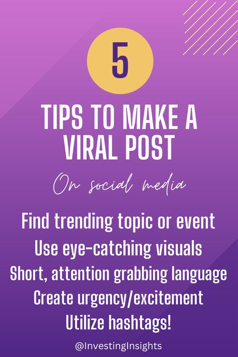 Maximize your chances of creating a viral post on social media with these 5 tips! Focus on trending topics, use visually appealing images or videos, keep your language short and engaging, create a sense of urgency, and don't forget to use hashtags. Implement these strategies to reach a wider audience and see your content go viral! #SocialMediaTips #ViralPost #TrendingTopics #Visuals #Urgency #Hashtags #ReachWiderAudience #MaximizeEngagement #OnlineMarketing #SocialMediaMarketing Sense Of Urgency, Social Media Content Strategy, Content Strategy, Viral Post, Media Content, Social Media Content, Social Media Tips, Trending Topics, Online Marketing