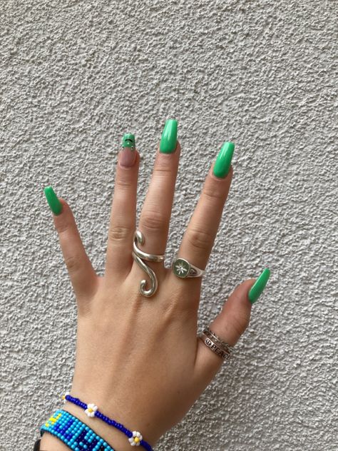 Green Frog Nails, Frog Nails Designs, Froggy Nails, Frog Nails, Simple Acrylic, Nails Green, Simple Acrylic Nails, Saint Patties, Green Frog