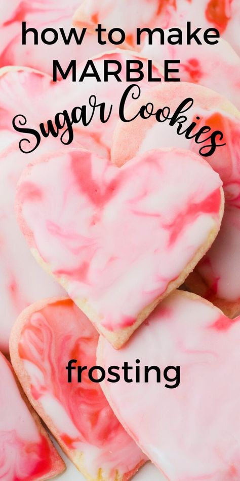 Marbled Icing for Sugar Cookies How To Marble Royal Icing Cookies, Marbled Royal Icing Cookies, Marble Icing Cookies, Marbled Cookies, Icing For Sugar Cookies, Sugar Cookie Glaze, Easy Gingerbread Cookie Recipe, Confectioners Sugar Icing, Plain Sugar Cookies