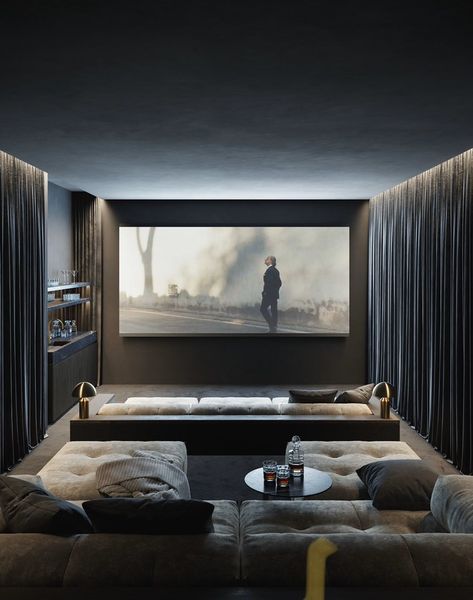 Theatre Room Ideas, Movie Theater Rooms, Home Theater Room Design, Theater Room Design, Home Cinema Room, At Home Movie Theater, Home Theater Rooms, Home Theater Design, Home Theatre