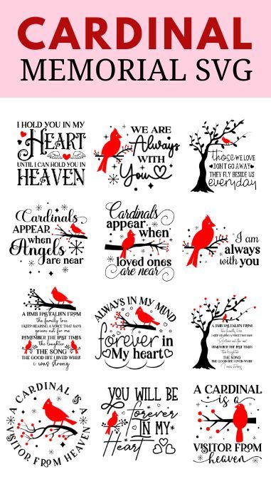 Cardinal In Tree Svg Free, Cardinal Quotes Sayings, Cardinal Memorial Ornament, Cardinal Memorial Signs, Cardinals Appear When Angels Are Near Svg Free, When Cardinals Appear Angels Are Near, Quotes For Pillows, Cricut Rememberance Projects, Christmas Cardinal Quotes