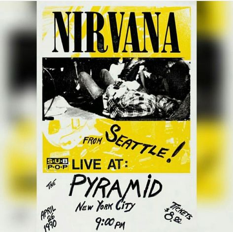 Nirvana Concert Poster, Nirvana Concert, 90s Poster, Nirvana Poster, Rock Concert Poster, Metal Posters Art, Poster House, Donald Cobain, Vintage Concert Posters