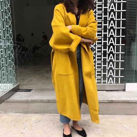 Women Wool coat, Loose Coat, Long wool coat, Oversized coat, Winter coat, 100% Wool coat, Yellow wool coat, XL wool Coat, Black wool Coat Yellow Coat Outfit, Mustard Yellow Coat, Mustard Yellow Outfit, Wool Coat Outfit, Mustard Outfits, Women Wool Coat, Mustard Coat, Wool Coat Black, Winter Coat Outfits