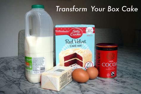 Make A Red Velvet Box Cake Better, How To Make Boxed Red Velvet Cake Better, How To Make Box Red Velvet Cake Better, Doctored Up Red Velvet Box Cake, How To Make Red Velvet Box Cake Better, Doctored Red Velvet Box Cake, Doctored Red Velvet Cake Mix Recipes, Red Velvet Cupcakes From Box Cake Mixes, Red Velvet Bundt Cake Box Easy Recipes