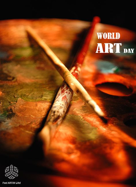 World Art Day on April 15, is an international celebration of the fine arts which was declared by the International Association of Art in order to promote awareness of creative activity worldwide.  #Happy_World_Art_Day #World_Art_Day_2018 World Art Day 15 April, God Drawings, World Art Day, 15 April, Happy Art, Art Idea, April 15, Actor Photo, World Art