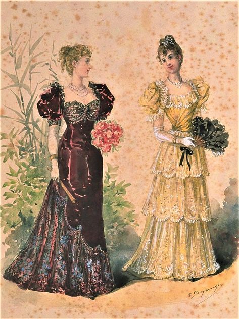 la mode illustree 1893 historicalfashion plate victorian edwardian Gilded Era Fashion, 1892 Fashion Plate, 1890s Fashion Plates, 1892 Fashion, 1890s Fashion Women, Edwardian Fashion Plates, Fashion History Timeline, Belle Epoque Fashion, 1899 Fashion