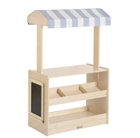 Pretend Play Stand, Kids Shop Play, Kids Market Stand, Dramatic Play Toddlers, Play Market Stand, Kids Play Store, Play Grocery Store, Playroom Inspiration, Playhouse Ideas