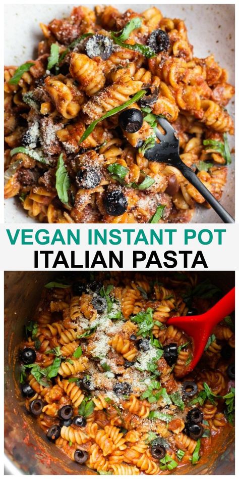 Instant Pot Italian, Decadent Cheesecake, Vegan Instant Pot, Recipe Cheesecake, Instant Pot Recipes Vegetarian, Pastas Recipes, Vegan Instant Pot Recipes, Instant Pot Pasta Recipe, Vegetarian Instant Pot