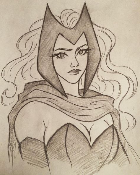 Witch Face Drawing, Scarlet Witch Sketch, Witch Sketch, Marvel Art Drawings, Avengers Drawings, Witch Drawing, Witch Face, Marvel Drawings, Marvel Artwork