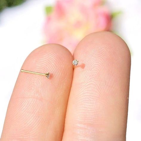 Small Nose Piercing, Nose Piercing Gold, Forward Helix Jewelry, Stud Nose Piercing, Rose Gold Nose Ring, Nose Ring Gold, Double Nose Ring, Tiny Nose Studs, Tiny Nose