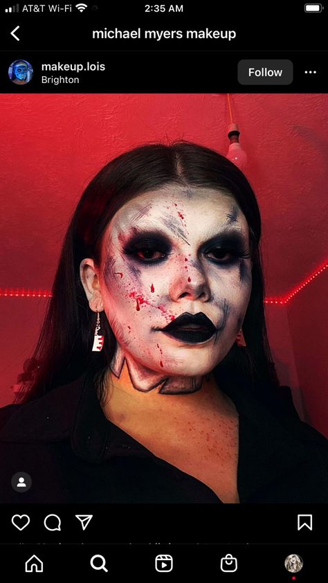 Micheal Myers Makeup Halloween, Michael Myers Makeup, Makeup Easy, 2024 Halloween, Scary Makeup, Halloween Makeup Easy, Michael Myers Halloween, Halloween Inspo, Halloween 2024