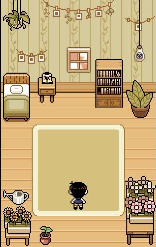 Basils House Omori, Pixel Art House Interior, Pixel Bedroom, Pixel Furniture, Pixel Art Room, Pixel Rpg Games, Pixel Room, Pixel House, Pixel Video Game