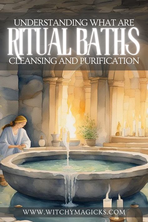 Dive into the world of ritual baths and discover their cleansing and purification benefits. Learn how to create these mystical baths to wash away negativity, rejuvenate your spirit, and enhance your spiritual practice. Transform your bathing routine into a sacred ritual for mind, body, and soul. 

#RitualBaths #SpiritualCleansing #Purification #MysticalPractices #SelfCareMagic #EnergyHealing #Ritual #Ceremonies #Cleansing #SpiritualPurification #Magic #WitchyMagicks Soul Cleanse Ritual, Bath Rituals Witch Recipes, Door Washing Ritual, Cleansing Bath Ritual, Witchcraft Resources, New Moon Meaning, Water Healing, Magical Bath, Soul Cleansing