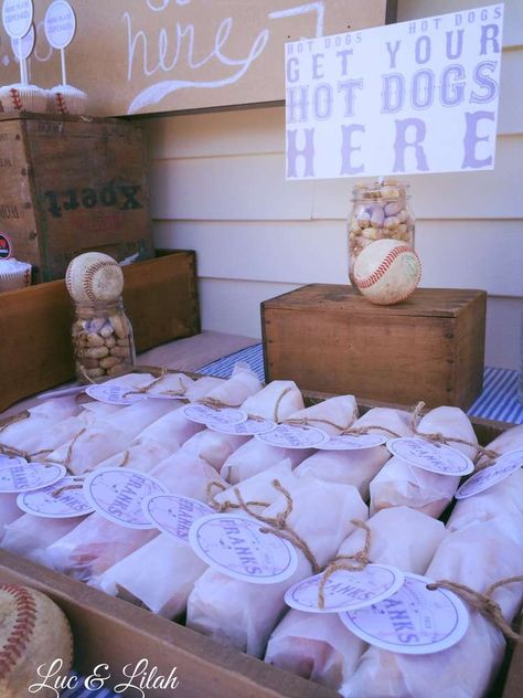 Vintage Baseball Birthday Party Ideas | Photo 6 of 17 Baseball Birthday Party Ideas, Vintage Baseball Party, Baseball Theme Birthday Party, Baseball Theme Birthday, Baseball First Birthday, Baseball Theme Party, Boys First Birthday Party Ideas, Baby Boy 1st Birthday Party, Baseball Birthday Party