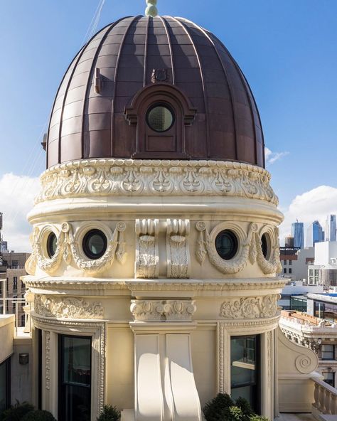 Peter Pennoyer Architects on Instagram: “An incredible preservation and reconstruction project that we worked on with @jhpa_nyc was the rebuilding of this historic cupola,…” Peter Pennoyer, Manhattan Penthouse, Elle Decor, Penthouse, Instagram A, Manhattan, Taj Mahal, Architects, The Incredibles