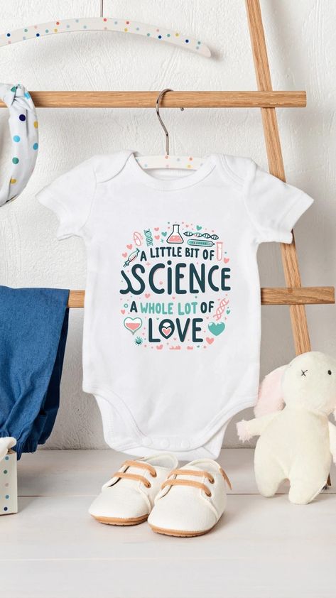 IVF Baby Onesie® A Little Bit of Science, a Whole Lot of Love Cute Science Baby Bodysuit Heartwarming Infant Clothing - Etsy Ivf Baby Onesie, Ivf Baby, Baby Number 2, Infant Clothing, Love Cute, Number 2, Quote Posters, Baby Bodysuit, Diy Gift