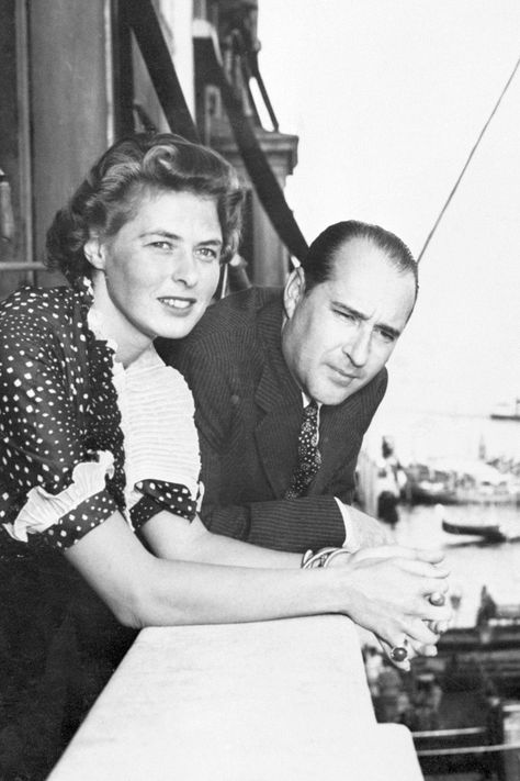 Ingrid Bergman with Roberto Rossellini Michael Wilding, Roberto Rossellini, Anne Bancroft, Eddie Fisher, Isabella Rossellini, Warren Beatty, Kirk Douglas, Roger Moore, Ingrid Bergman