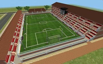 Mod The Sims - Sim State University Stadiums -2 Lots - NO CC Sims 2 University, Sims 2 House, Kingdom Hearts Games, Sims 2 Hair, Minecraft Modern, Football Pitch, Sims 1, Football Stadiums, University Campus