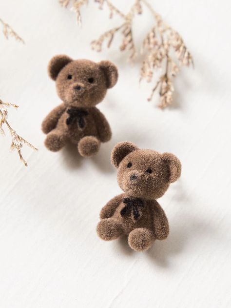 Bear Design Stud Earrings | SHEIN USA Earrings Shein, Jewellery Brand, Bear Design, Shein Style, Amazing Products, Jewelry Branding, Zinc Alloy, Teddy Bear, Stud Earrings