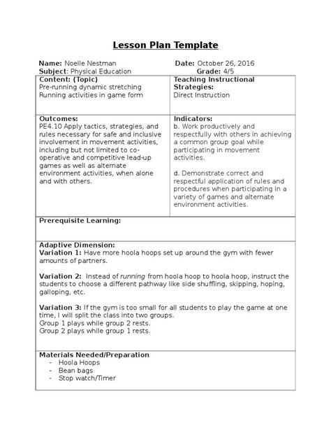 Quad D Lesson Plan Template Unique Phys Ed Lesson Week3 Physical Education Substitute Plans Template, Physical Education Lesson Plans, Weekly Lesson Plan Template, Physical Education Lessons, Substitute Plans, Lesson Plan Template Free, Event Planning Template, Lesson Plan Template, Esl Lesson Plans