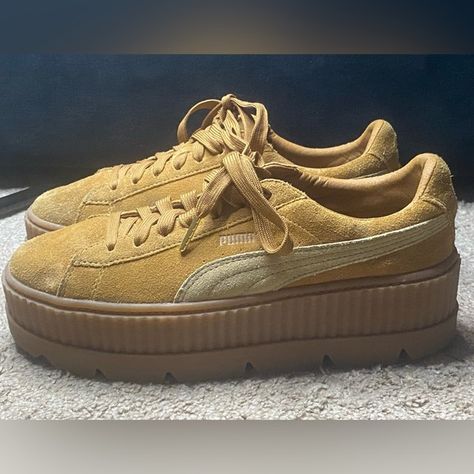 Puma Suede Platform Sneakers Fenty X Puma Fenty X Puma, Size 10 Women, Puma Suede, Puma Shoes, Platform Sneakers, Womens Sizes, Size 10, Pet, Sneakers