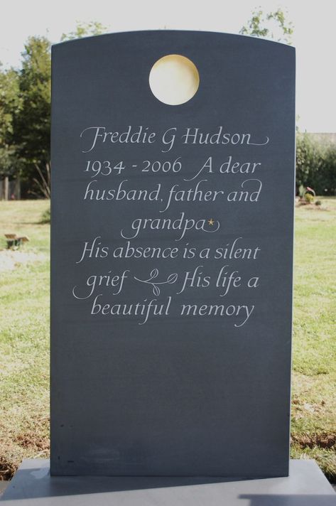 his absence a silent grief epitaph Tombstone Quotes, Monument Ideas, Headstone Ideas, Headstone Inscriptions, Stone Quotes, Memorial Markers, Tombstone Designs, Cemetery Headstones, Irish Quotes