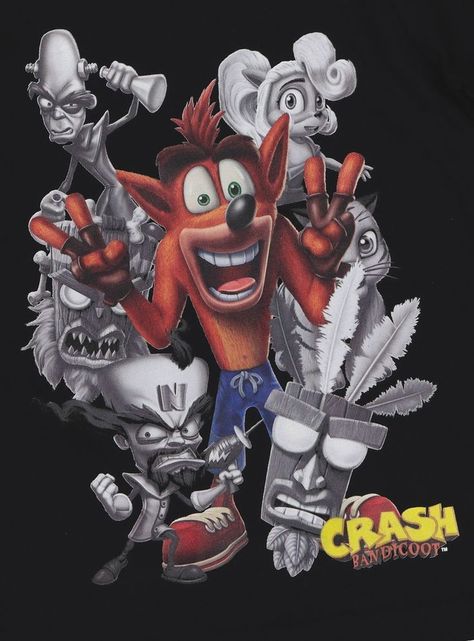 Playstation Characters, Crash Bash, Crash Bandicoot Characters, Comic Book Tattoo, Spiderman Venom, Looney Tunes Cartoons, Marvel Superhero Posters, Tu Clothing, Drawing Cartoon Characters