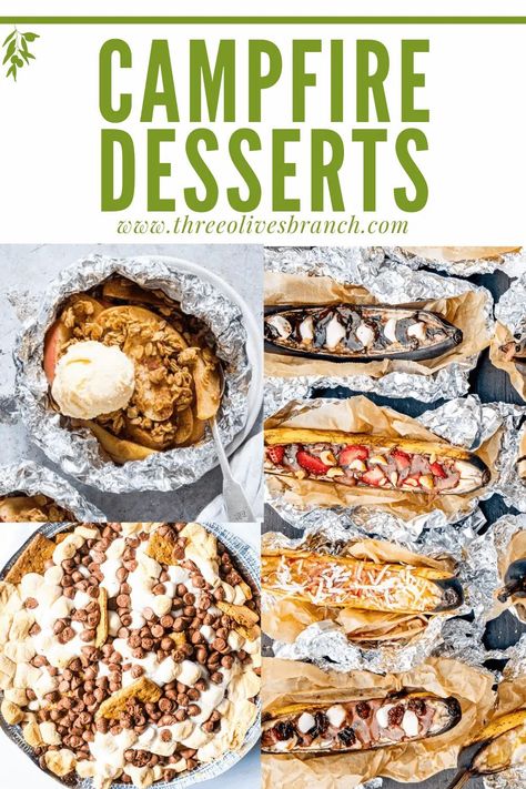 Camping Dessert Recipes, Easy Camping Recipes, Campfire Desserts, Cooking Over Fire, Pie Iron, Best Camping Meals, Camping Meal, Camping Desserts, Campfire Recipes