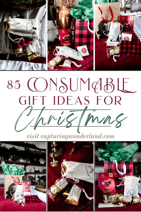 If you're looking for the best gift to give your loved ones this holiday season, here's a list of the 85 best consumable gifts for Christmas. #consumablegifts #minimalistgifts #bestconsumablegifts #consumablegiftideas #christmasgiftideas #christmasgiftlist Consumable Christmas Gift Ideas, Consumable Christmas Gifts, Consumable Gift Ideas, Consumable Gifts, Christmas Gift List, Types Of Gifts, Gifts For Christmas, Utila, Diy Holiday Decor