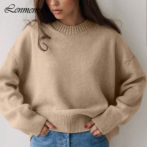 Vintage Knitted Pullover Women | Winter Vintage Style Pullover - Loose Knitted - Aliexpress Pullover Women, Winter Vintage, Elegant Colors, Brown And Blue, Pullover Sweater Women, Sweater Women, Knitting Women, Vintage Knitting, Sweater Pattern