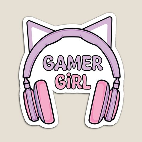 Get my art printed on awesome products. Support me at Redbubble #RBandME: https://www.redbubble.com/i/magnet/Gamer-girl-cat-headphone-by-BrownHorse90s/163729276.TBCTK?asc=u Seniors Jacket, Gamer Stickers, Headphones Sticker, Gaming Stickers, Cat Headphones, Senior Jackets, Gamer Pics, Girl Cat, Brown Horse