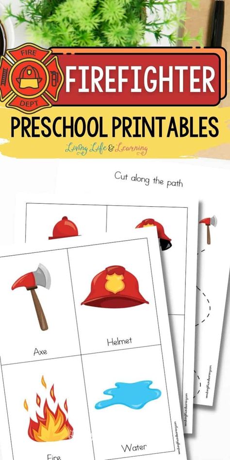 Firefighter Learning Activities, Fire Safety Scavenger Hunt Free, Firefighter Language Activities, Fire Safety Fine Motor For Toddlers, Fire Safety Preschool Free Printables, Firemen Activities For Preschool, Fire Safety Math Activities For Toddlers, Fire Fighter Crafts Preschool Easy, Fire Truck Template Free Printable