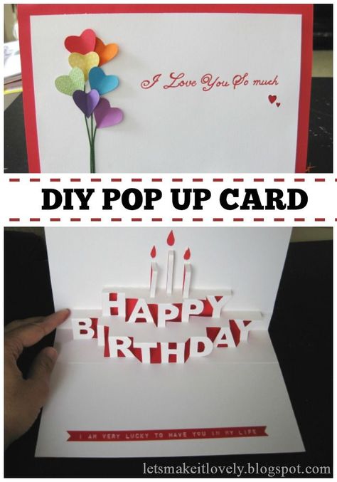 homemade pop-up birthday cards | found basic Happy Birthday pop up template here . I created a mirror ... Happy Birthday Pop Up Card, Templates Birthday, Birthday Card Template Free, Diy Pop Up Cards, Pop Up Card Templates, Diy Pop, Anniversaire Diy, Paper Pop, Card Templates Free