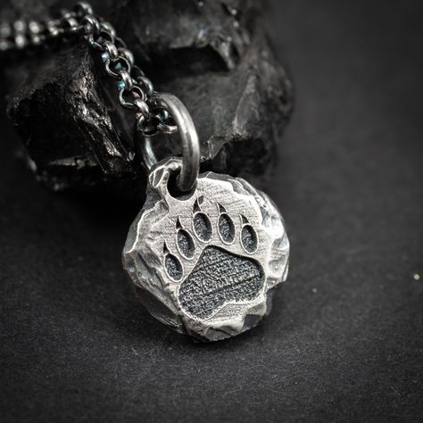 Mens Pendant Necklace, Bear Claw Necklace, Mens Necklace Pendant, Claw Necklace, Paw Print Necklace, Bear Claw, Bear Claws, Forest Nature, Bear Necklace