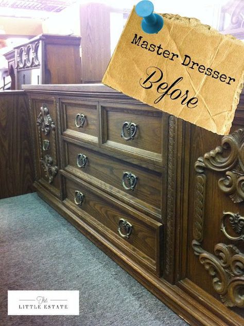 Master Bedroom Furniture Redo | This Little Estate Bedroom Furniture Redo, Cheap Dresser, Furniture Rehab, Bedroom Dresser, Furniture Redo, Bedroom Dressers, Refurbished Furniture, Paint Furniture, Flipping Furniture