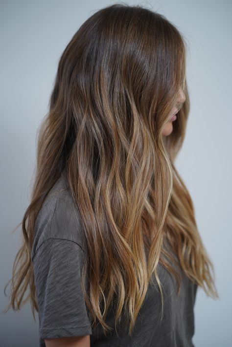 Lily Pilly, Balyage Long Hair, Hairstyle Hacks, Hair Messy, Honey Brown Hair, Bronde Hair, Messy Buns, Brown Hair Balayage, Hair Balayage