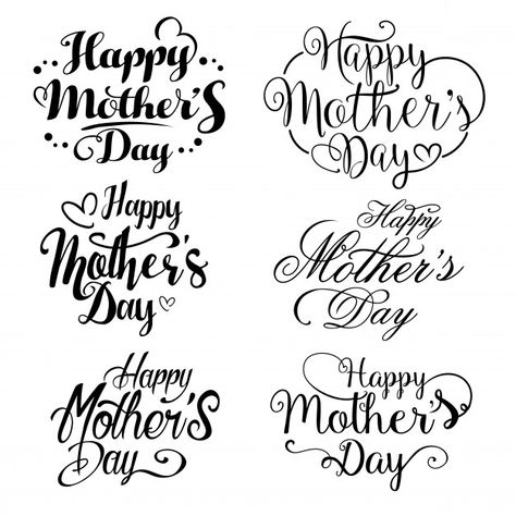 Mother's Day Hand Lettering, Happy Mothers Day Lettering, Diy Cards For Best Friend, Mothers Day Logo, Happy Mothers Day Letter, Lettering Composition, Holiday Greeting Card Design, Happy Woman Day, Lettering Ideas