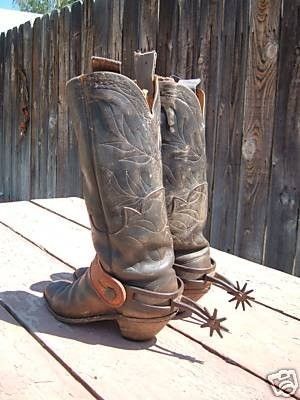 VINTAGE COWBOY BOOTS & SPURS | #42712835 Cowboy Boot With Spurs, Cowboy Boots With Spurs, Boot Spurs, Boots With Spurs, Cowboy Boots Aesthetic, Indian Boots, Old Cowboy Boots, Cowboy Boots Men, Best Cowboy Boots