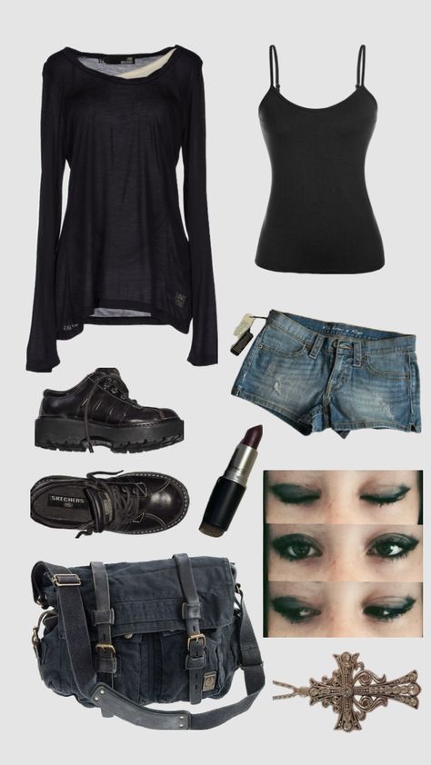 #goth #alt #outfit Fem Alt Outfits, Clean Goth, Grunge Goth Aesthetic, Goth Fits, Goth Clothes, Casual Goth, Goth Outfit, Alt Outfits, Goth Aesthetic