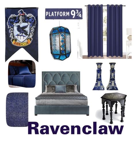 Ravenclaw Room Decor, Ravenclaw Bedroom Aesthetic, Ravenclaw Inspired Bedroom, Ravenclaw Bedroom Ideas, Ravenclaw Room Ideas, Harry Potter Room Decor Bedroom Ideas, Ravenclaw Bedroom, Ravenclaw Room, Harry Potter Themed Bedroom