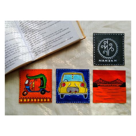 Kolkata theme Coaster painting Coaster Painting, Glass Bottles Art, Christmas Market, Bottle Art, Kolkata, Painting Ideas, Glass Bottles, Wall Painting, Coasters