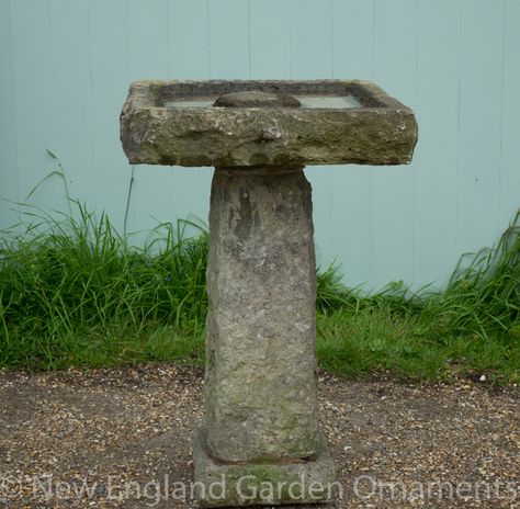 Large Bird Baths, Stone Bird Baths, England Garden, New England Garden, Purbeck Stone, Garden Works, Upcycle Garden, Vintage Gardening, Bird Bath Garden