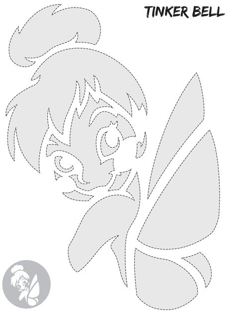 Tinkerbell Pumpkin Stencil, Pumpkin Stencils Free Printable, Printable Pumpkin Patterns, Tinkerbell Pumpkin, Disney Pumpkin Stencils, Disney Stencils, Pumpkin Carving Stencils Templates, Pumpkin Carving Patterns Free, Pumpkin Stencils Free