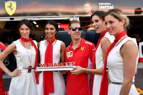 Monaco Grand Prix: Formula 1 'grid girls' perform new role after controversial axing Monaco Grand Prix Formula 1, F1 Meme, Seb Vettel, Forza Ferrari, F1 Ferrari, Men Driving, Monaco Grand Prix, Luxury Watch Brands, Sebastian Vettel